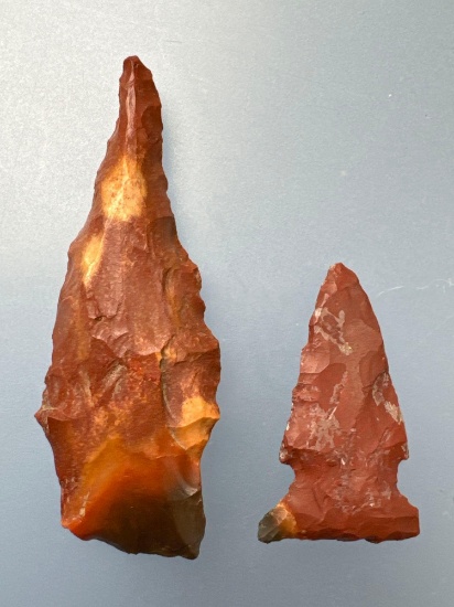 Pair of Horse Creek Points, Longest is 1 3/4", Found in Hardin Co., Tennessee