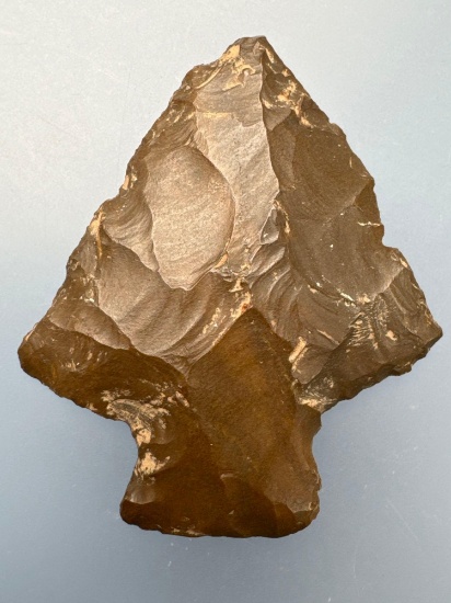 NICE 2" Chocolate Brown Jasper Perkiomen, Found in Berks Co., Pennsylvania, Ex: Ernie Hoppes,