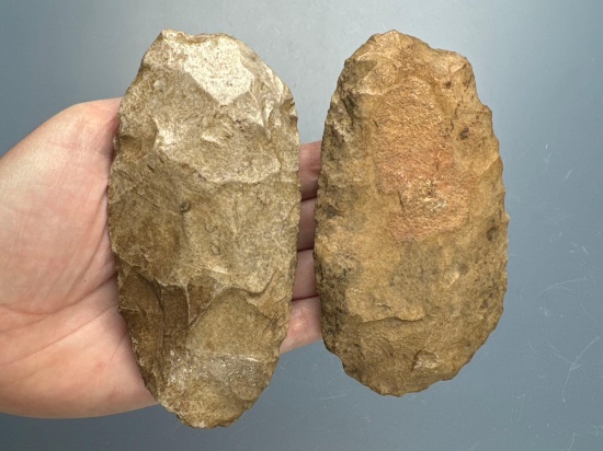 SUPERB Pair of Polished Bit Spades/Celts, Found in Midwestern US, Longest is 5", Ex: Vandergrift