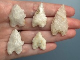 5 Nice Quartz Bifurcates, Longest is 1 3/8
