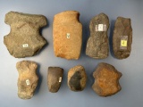 8 Various Axes, Celts, Longest is 5 1/2
