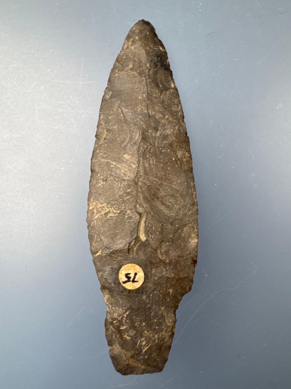 LARGE 4 1/2" Esopus Chert Adena Spear, Found in Niagara Co., New York, Ex: Iron Horse Mickey Taylor