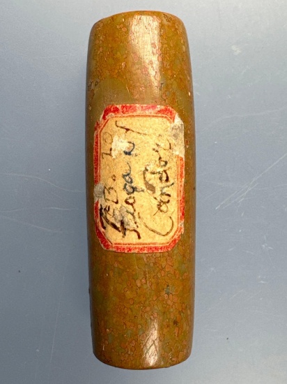 HIGHLIGHT 2 3/4" Block End Adena Tube Pipe, Pipestone, Found in Tioga Co., New York,