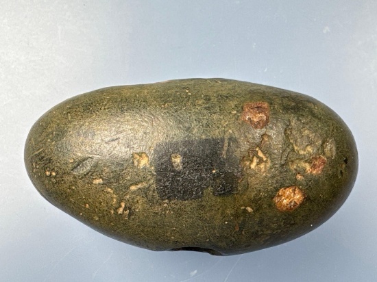 3 1/2" Highly Polished Bannerstone, Drilled, Winged, Steatite, Found in Halifax, Virginia,