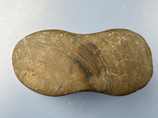 SUPERB 4 1/16" Banded Slate Winged Bannerstone, Found in Yates Co., New York, Ex: David Summers