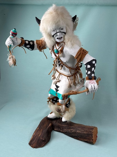 21" Native American Indian Kachina, Made by Larry Hobbs (signed), Ex: Carole Collection,