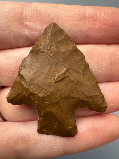 1 3/4" Glossy Jasper Perkiomen, Found in Bucks Co., Pennsylvania