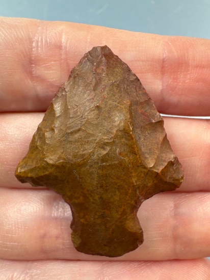 NICe `1 5/8" Heat-Treated Jasper Perkiomen, Found in Lycoming Co., Pennsylvania, Ex: Mark Waters