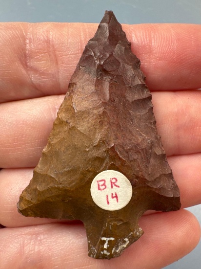 NICE 2 1/8" 2- Tone Heat-Treated Jasper Perkiomen, Ex: Doc Bowser, Found in in Bainbridge,