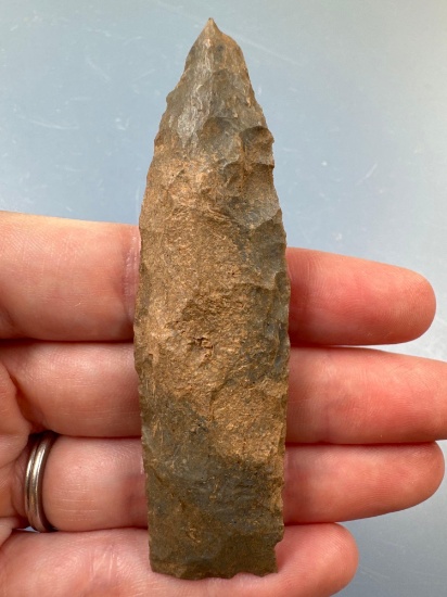 NICE 3 1/4" Lanceolate Blade, Found in Logan Co., Kentucky, Ex: Bob Lindaw