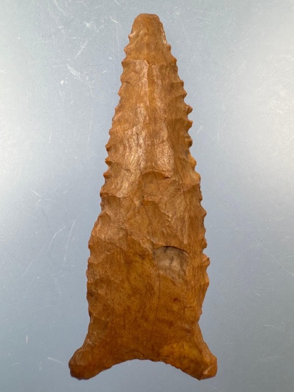 BEST of BEST 2 9/16" Serrated +Fluted Greenbriar Point, Found in Georgia, FINE Example, Ex: Mark