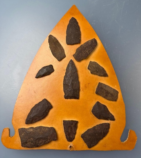 12 Argillite Points, Fox Creek, Longest is 3", Found in New York, Ex: Galley Reed of Sidney, New