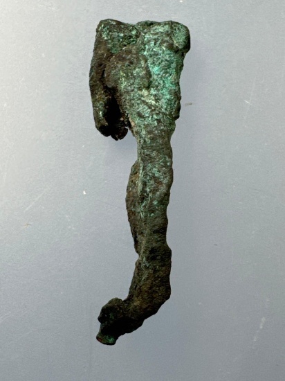 RARE 1 5/16" Copper Culture Socked Point, Found in an Overhand Site in Jim Thorpe, Pennsylvania near