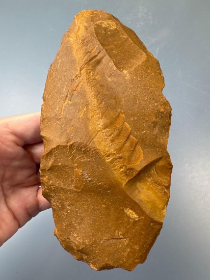 LARGE 6 5/8" Jasper Biface, Found in Berks Co., Pennsylvania, Ex: Walt Podpora Collection