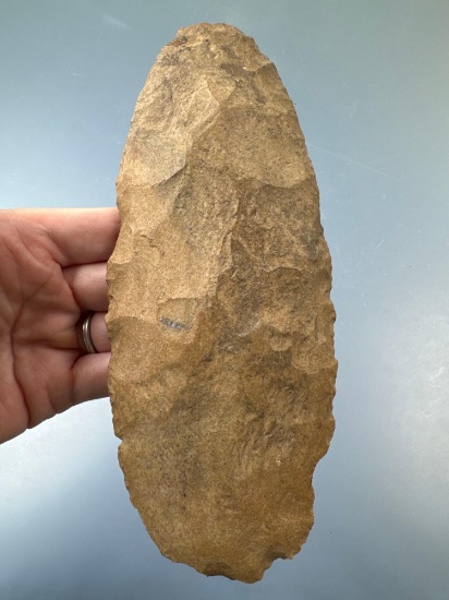 LARGE 7 5/8" Mill Creek Chert Polished Bit Spade, Nice Example! Found in Union Co., Illinois, Ex: