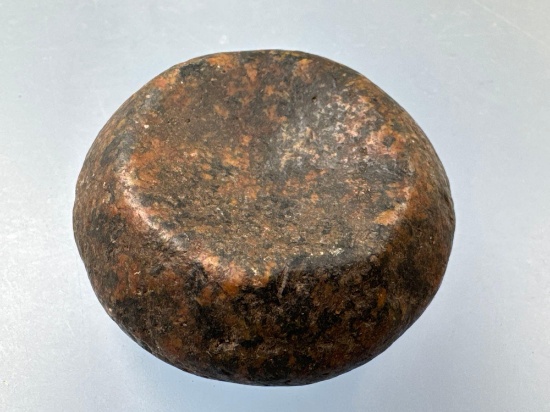 RARE 2" Hardstone Double Cupped Discoidal, Found in Madison Co., Illinois, Ex: Small Collection of