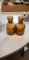 AMBER GLASS DECANTERS