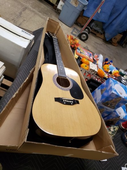 BURSWOOD ACOUSTIC GUITAR WITH CASE