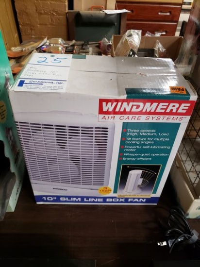 NEW WINDMERE 10" SLIM LINE BOX FAN