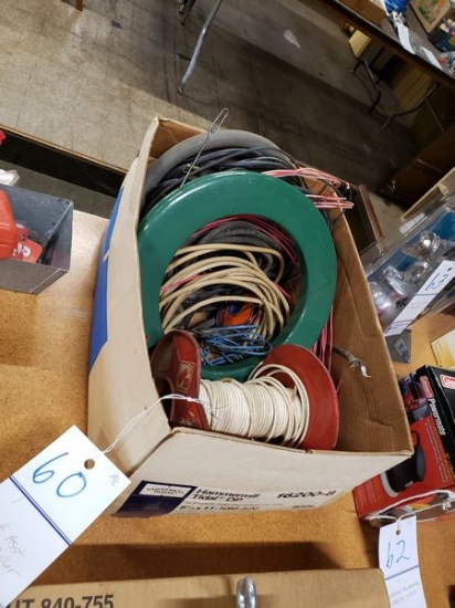 BOX OF ASSORTED WIRE AND PULLER