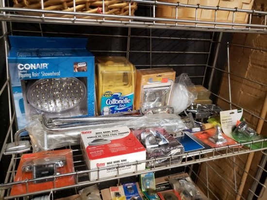 LOT OF BATHROOM HARDWARE AND ACCESSORIES
