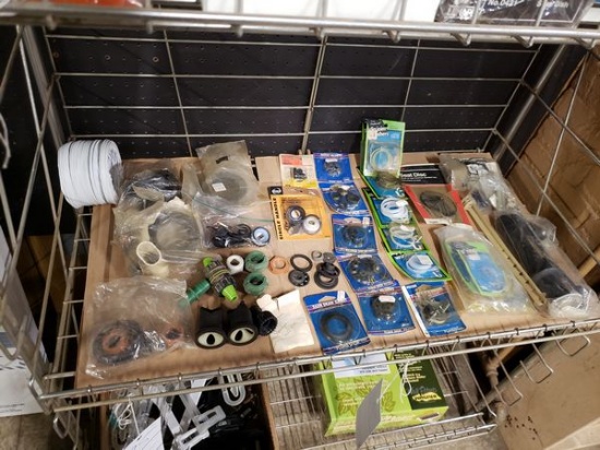 LOT OF WASHERS. GASKETS AND MISC REPAIR PARTS
