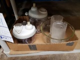 LOT OF KITCHEN MIXERS, CUPS AND GLASS BOWL