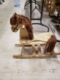KIDS WOODEN ROCKING HORSE