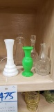 SMALL GLASS VASES AND BOTTLES