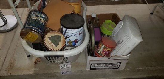 2 BINS OF MISC HOUSEHOLD
