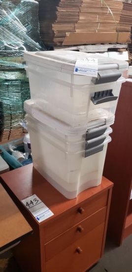 5 STERILITE STORAGE TOTES