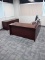 L SHAPE EXECUTIVE DESK WITH 2 LATERAL FILING CABINETS