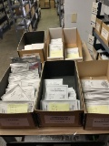 6 BINS OF ASSORTED SEEDS. CARAWAY - CARNATION