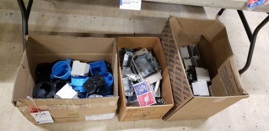 LOT OF ELECTRICAL IN 3 BOXES