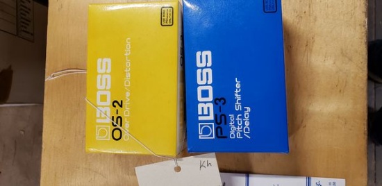 2 BOSS OS-2 OVER DRIVE / DISTORTION AND PS-3 DIGITAL PITCH SHIFTER / DELAY