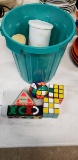 LOT OF RUBIKS CUBES AND ASSORTED TOYS