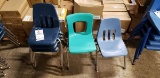 5 ASSORTED PLASTIC CHILDRENS DAYCARE SCHOOL CHAIRS