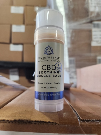2 Cases 24 Of Seven7h Sense Cbd Soothing Muscle Blam - Chamomile Green Tea