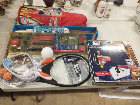 LOT OF YARD GAMES - KNOCKERS, TEE BALL ETC