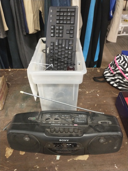 BIN OF ASSORTED ELECTRONICS