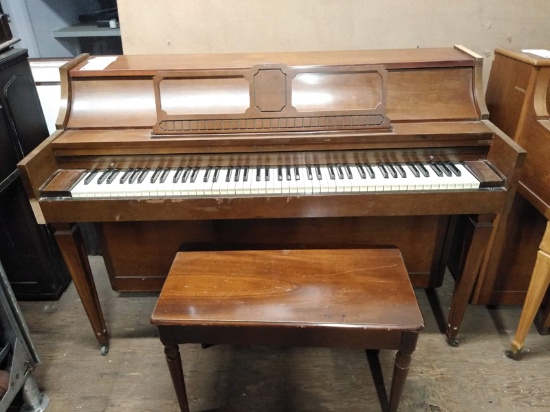 STEINER & SONS PIANO WITH BENCH
