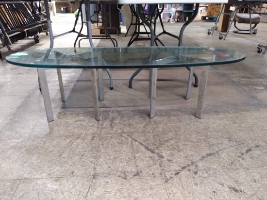 GLASS TOP COFFEE TABLE