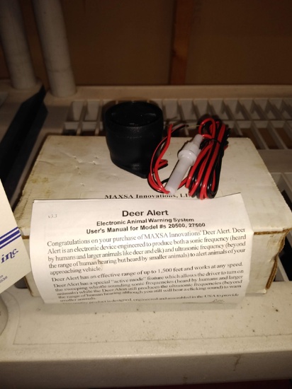 DEER ALERT ELECTRONIC ANIMAL WARNING SYSTEM