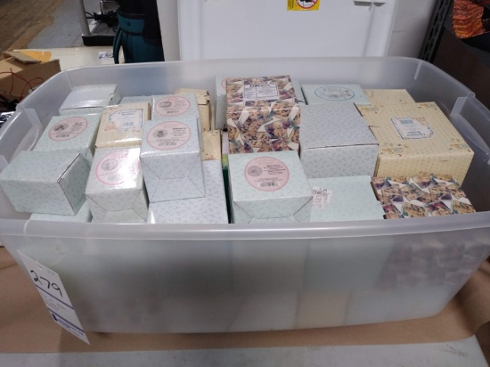 TOTE OF ASSORTED CHERISHED TEDDIES WITH BOXES