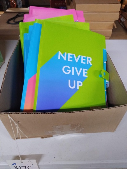 BOX OF NEW ORGANIZER FILE FOLDERS