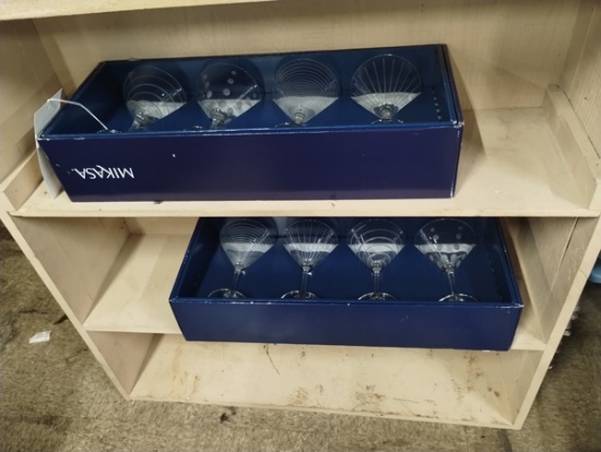 2 SETS OF MIKASA MARTINI GLASSES