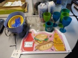 LOT OF PLASTIC CUPS AND MISC