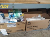 BOX OF ASSORTED CLASPS, HOOKS AND MISC IN 2 BOXES