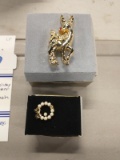 SET OF 2 VINTAGE AVON HOLIDAY PINS