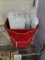 LOT OF ICE PACKS IN A BUCKET